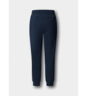 Hackett London Polarowe spodnie joggery z granatowym logo