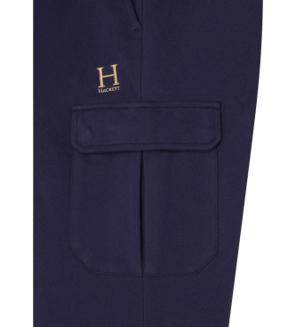 Hackett London Heritage H Cargo jogger hlače mornarske barve