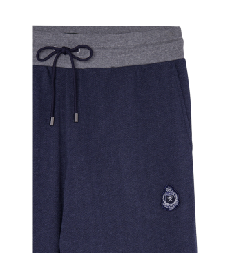 Hackett London Spodnie joggery Heritage Hb Jacq granatowe