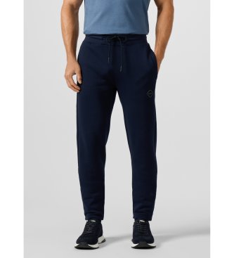 Hackett London Pantalone jogger in felpa con logo luxe blu marino