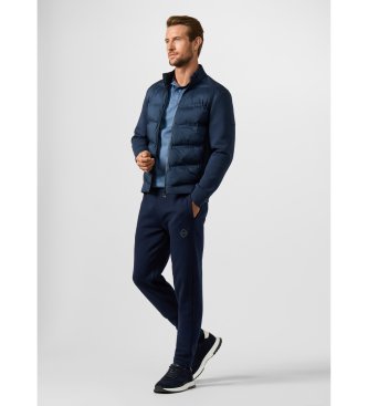 Hackett London Pantalone jogger in felpa con logo luxe blu marino