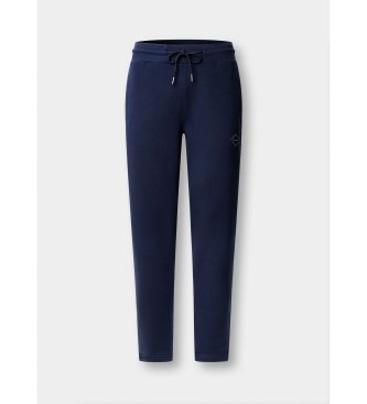 Hackett London Pantalone jogger in felpa con logo luxe blu marino