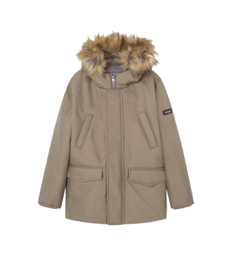 Hackett London Parka podstawowa zielona