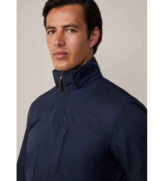 Hackett London Parka da viaggio blu scuro