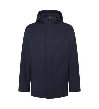 Hackett London Parka da viaggio blu scuro