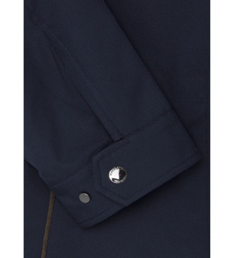 Hackett London Parka da viaggio blu scuro