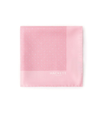 Hackett London Różowy szalik Herr Dot