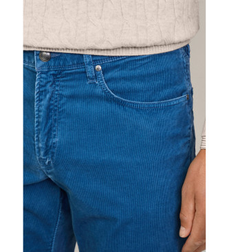 Hackett London Pantaln Pigment Cord pana azul