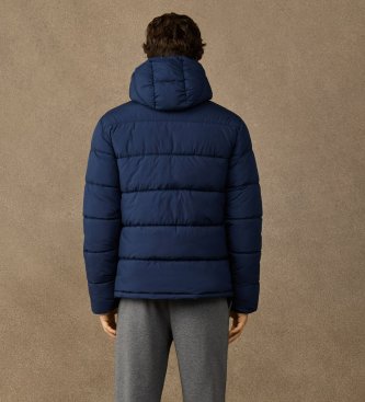 Hackett London Blaue gesteppte Daunenjacke