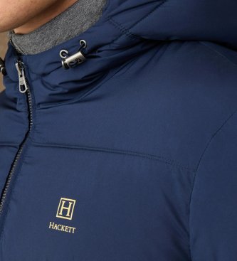 Hackett London Blaue gesteppte Daunenjacke