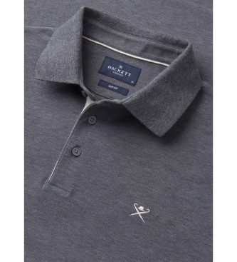 Hackett London Polo spazzolata grigia