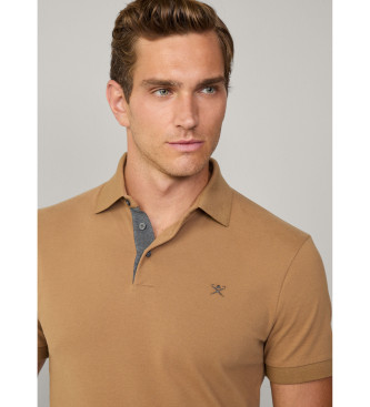 Hackett London Szczotka polo brązowa