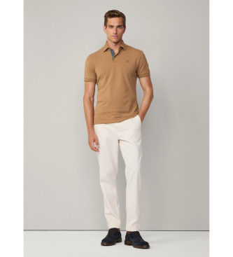 Hackett London Szczotka polo brązowa