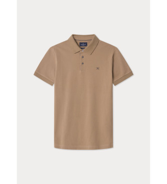 Hackett London Szczotka polo brązowa