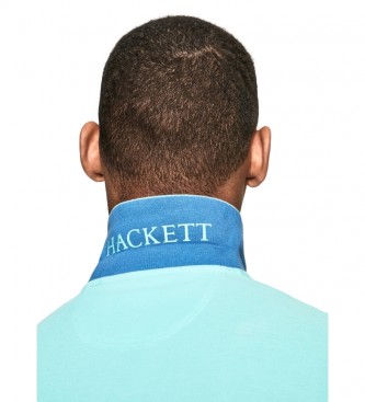 Hackett London Polo con Logo Fit Slim azul