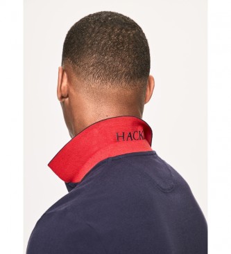 Hackett Polo avec logo Fit Slim navy