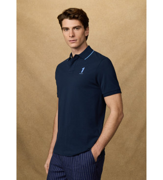 Hackett London Polo con n�mero fit cl�sico marino