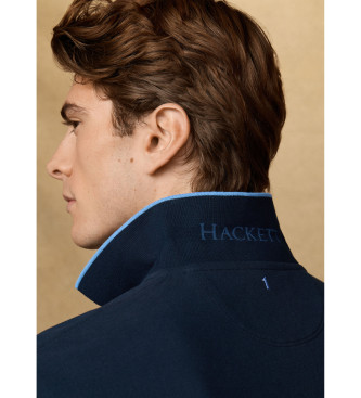 Hackett London Polo con n�mero fit cl�sico marino