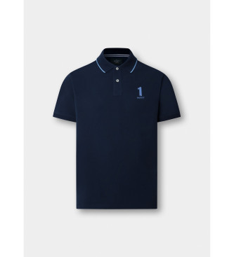 Hackett London Polo con n�mero fit cl�sico marino