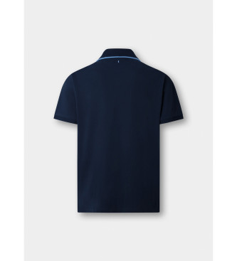 Hackett London Polo con n�mero fit cl�sico marino