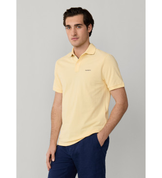 Hackett London Polo com corte de praia em amarelo cl�ssico