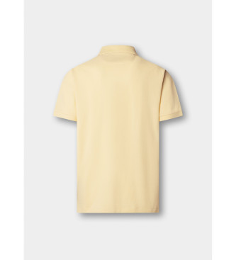 Hackett London Polo com corte de praia em amarelo cl�ssico