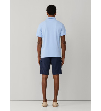 Hackett London Poloshirt mit Strandbesatz Passform klassisch blau