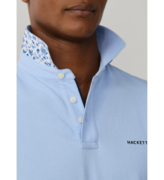 Hackett London Poloshirt mit Strandbesatz Passform klassisch blau