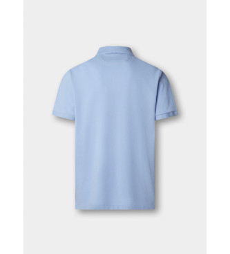 Hackett London Poloshirt mit Strandbesatz Passform klassisch blau