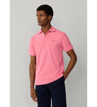 Hackett London P�lo com corte de praia de ajuste cl�ssico cor-de-rosa