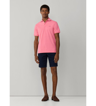 Hackett London P�lo com corte de praia de ajuste cl�ssico cor-de-rosa