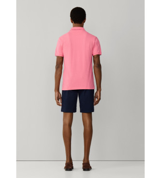 Hackett London P�lo com corte de praia de ajuste cl�ssico cor-de-rosa