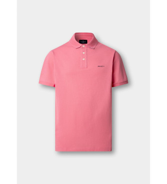 Hackett London P�lo com corte de praia de ajuste cl�ssico cor-de-rosa