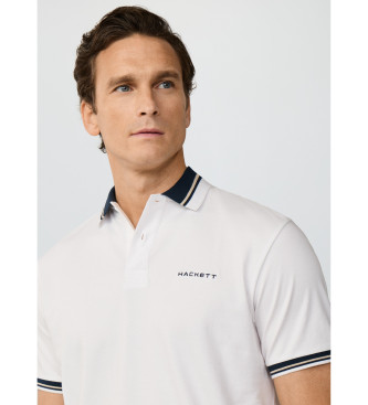 Hackett London Camisa p�lo cl�ssica com gola club fit branca