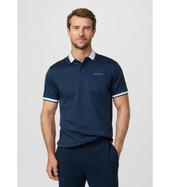 Hackett London Polotröja med klassisk marinblå krage och klubbpassform