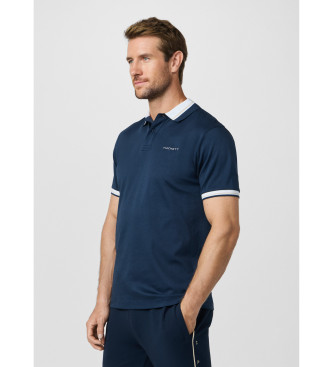 Hackett London Polotröja med klassisk marinblå krage och klubbpassform