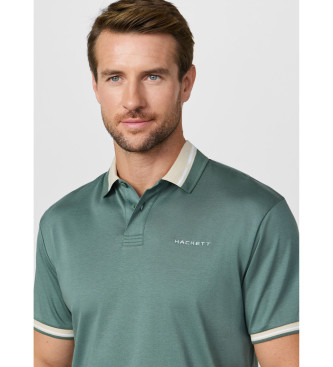 Hackett London Camisa p�lo com gola club fit verde cl�ssico