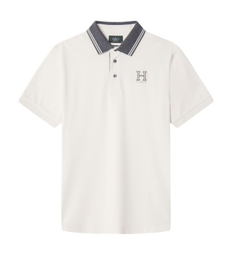 Hackett London Polo H blanc cass