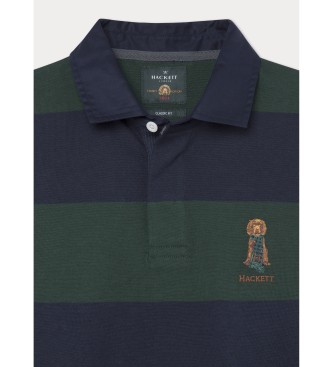 Hackett London Zielona koszulka polo Harry Rugby