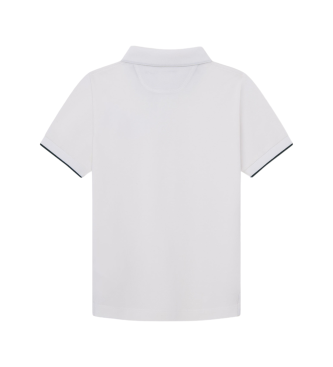 Hackett London Heritage H Logo white polo shirt