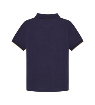 Hackett London Heritage H Logo navy polo shirt