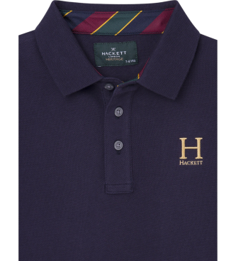 Hackett London Heritage H Logo navy Poloshirt