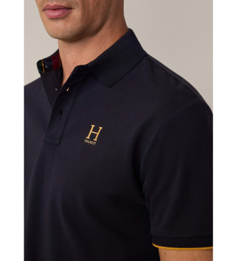 Hackett London Heritage H Logo navy polo