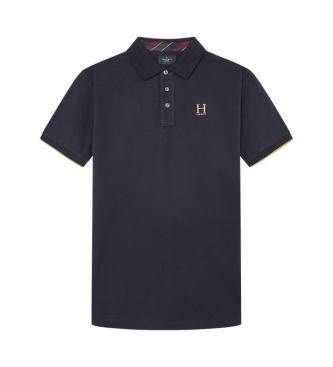 Hackett London Granatowa koszulka polo Heritage H Logo