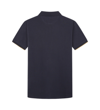 Hackett London Heritage H Logo navy polo shirt