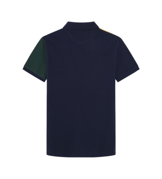 Hackett London Heritage H Quad navy polo shirt