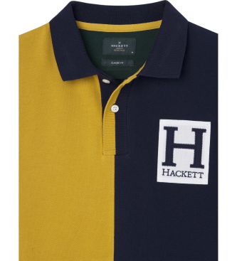 Hackett London Heritage H Quad navy polo shirt