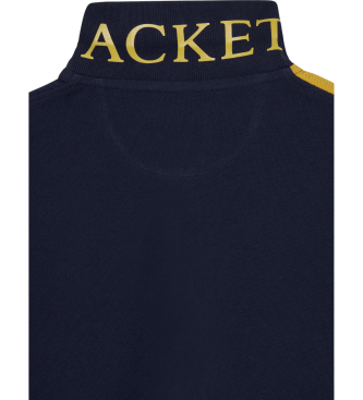 Hackett London Heritage H Quad navy polo shirt