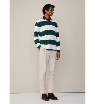 Hackett London Heritage H Rugby wit poloshirt