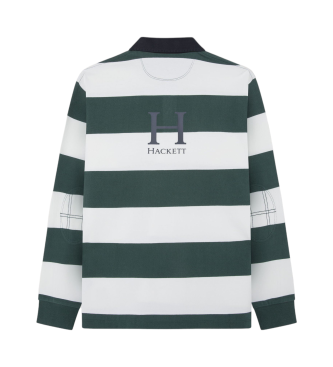 Hackett London Heritage H Rugby wit poloshirt